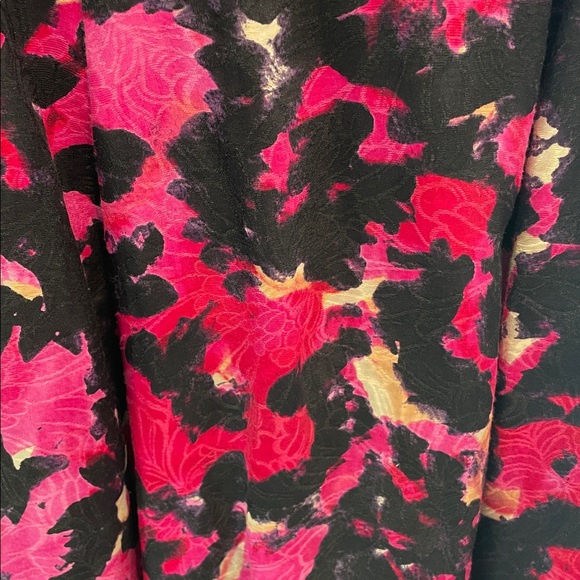 Anthropologie Tracy Reese Vibrant Pink and Black A-Line Skirt - Picture 3 of 7